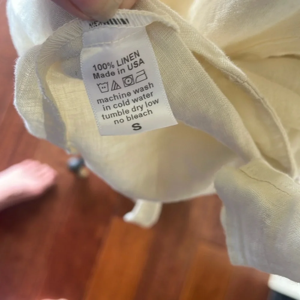 Black Crane Linen Cocoon Dress w pockets - Picture 12 of 12